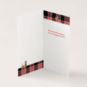 Carte de vacances Red Plaid de Chien de Belgique (Inside)