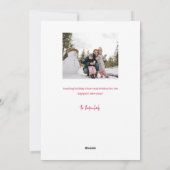 Carte de vacances Red Script Joy Multi-Photo (Dos)