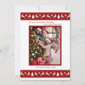 Carte de vacances Red White Reindeer (Devant)