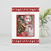 Carte de vacances Red White Reindeer (Debout devant)