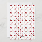 Carte de vacances Red White Reindeer (Dos)