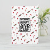 Carte de vacances Red & White Stripe Candy (Debout devant)