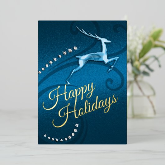 Carte de vacances Rennes Bleu (Debout devant)