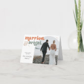 Carte de vacances Retro Arc nouvellement mariée (Devant)