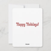 Carte de vacances Retro Cat Watercolor Illustratio (Dos)