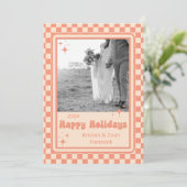 Carte de vacances Retro Checker (Debout devant)