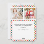 Carte de vacances rétro en collage photo (Dos)