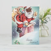 Carte de vacances Retro Vintage Christmas African  (Debout devant)