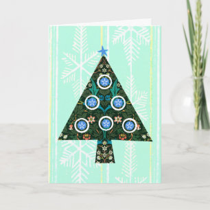 Carte de vacances Retro Vintage Christmas Tree Sta