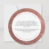 Carte de vacances rose Gold Parties scintillant Ca (Dos)