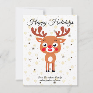 Carte de vacances Roudolph Red Nose Reindeer