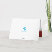 Carte de vacances rouge et blanc (Dos)