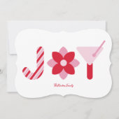 Carte de vacances rouge et rose Big Joy (Devant)