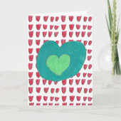 Carte de vacances rouge et verte (Devant)