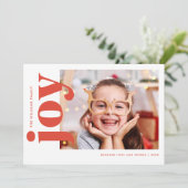 Carte de vacances Rouge Joie (Debout devant)