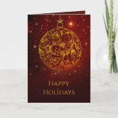 Carte de vacances rouge or avec votre photo et vot (Devant)