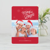 Carte de vacances rouge photo Starburst 1 (Debout devant)