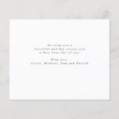 Carte de vacances rouge pour Noël (Dos)