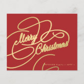 Carte de vacances rouge pour Noël (Devant)