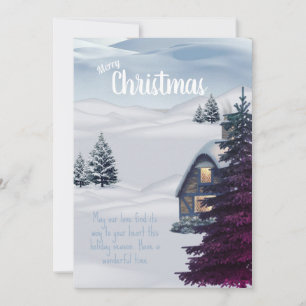 Carte de vacances Russe Winter Snow Cabine