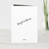 Carte de vacances Rustic Dark Wood Christmas Chien (Dos)