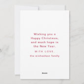 Carte de vacances Rustic Plaid "Essayons de nouvea (Dos)