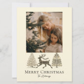 Carte de vacances Rustic Plaid Reindeer Trees (Devant)
