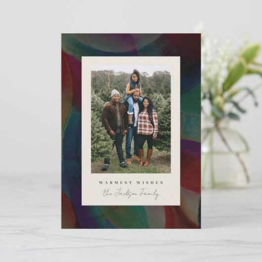 Carte de vacances Rustic Warming Photocard (Debout devant)