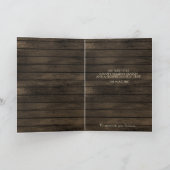 Carte de vacances Rustique Barnwood Pine Tree (Intérieur)