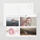 Carte de vacances Rustique Multi Photo Minimale (Devant / Derrière)