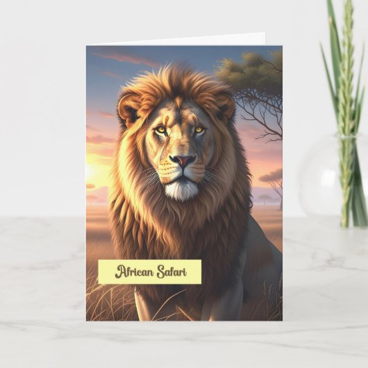 Carte de vacances Safari Africain (Devant)