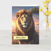 Carte de vacances Safari Africain (Fleur jaune)