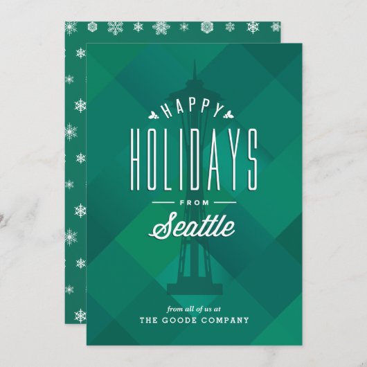 Carte de vacances *Salutations de Seattle* (Devant / Derrière)