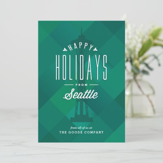 Carte de vacances *Salutations de Seattle* (Debout devant)