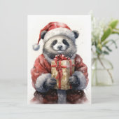 Carte de vacances Santa Panda Flat (Debout devant)