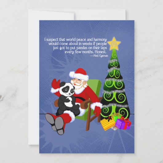 Carte de vacances Santa Panda Flat (Devant)