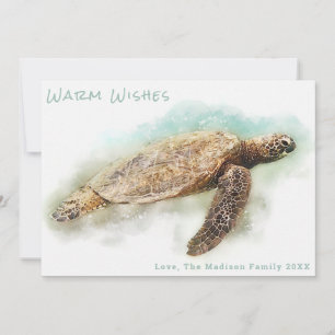 CARTE DE VACANCES SEA TURTLE   Chaleurs