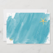 Carte de vacances Seas & Salutations Aqua Turquois (Dos)