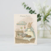 Carte de vacances Shabby Chic de Pâques Rabbit (Debout devant)