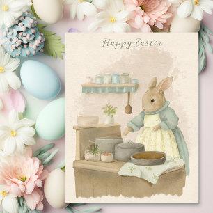 Carte de vacances Shabby Chic de Pâques Rabbit