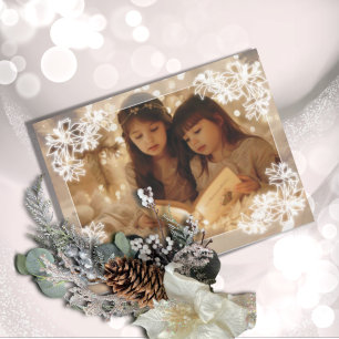Carte de vacances Sheer Poinsettia Lace Flat