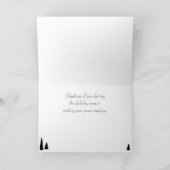 Carte de vacances Shilouette Arbres modernes Blanc (Intérieur)