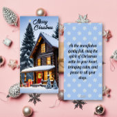 Carte de vacances Signet de Christmas Lodge