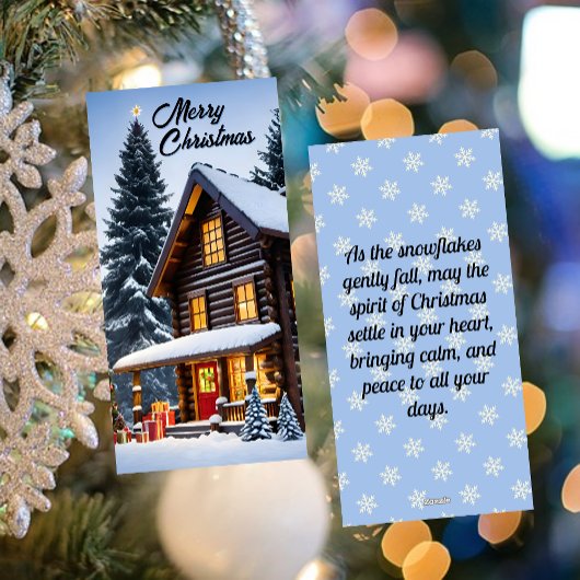 Carte de vacances Signet de Christmas Lodge