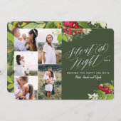 Carte de vacances Silent (ish) nuit multi photo. (Devant / Derrière)