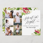 Carte de vacances Silent (ish) nuit multi photo. (Devant / Derrière)