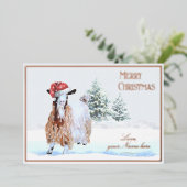 Carte de vacances Silky Maggie Chèvre Foil 2 (Debout devant)