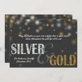 Carte de vacances Silver and Gold Sparkle (Devant / Derrière)