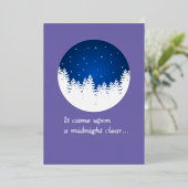 Carte de vacances Silver Foil - Minuit Clair (Debout devant)