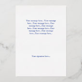 Carte de vacances Silver Foil - Minuit Clair (Verso)